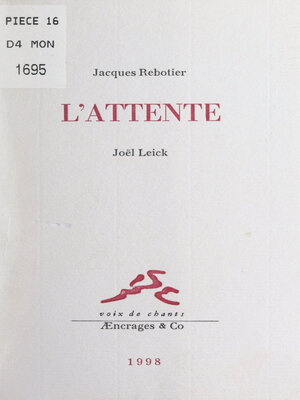 cover image of L'attente